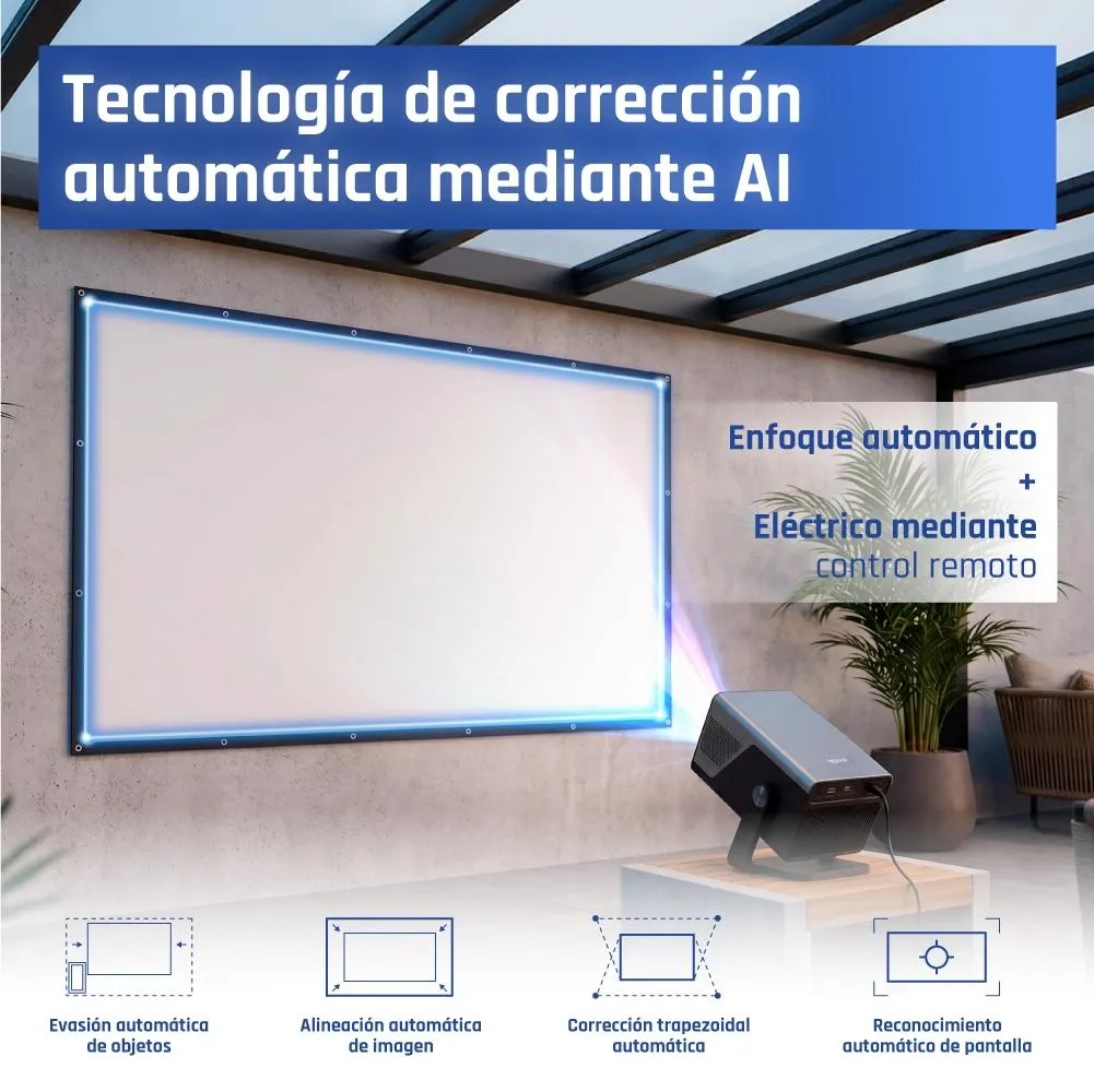 iggual Pack proyector 4K + lona proyección100" - Imagem de Detalhe 4