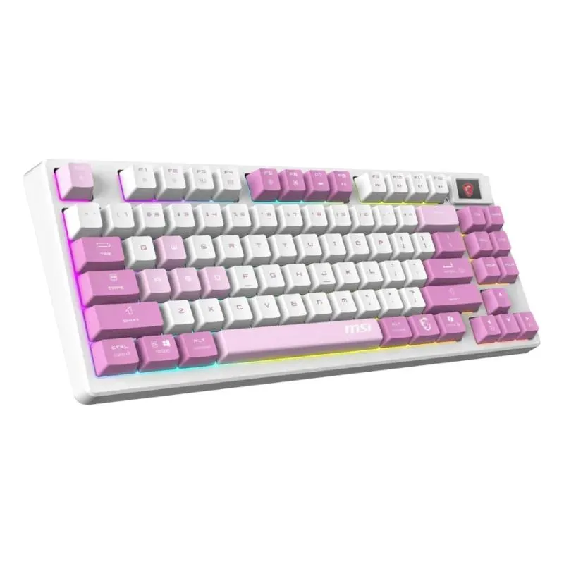Msi Teclado FORGE GK600 TKL W VIOLET ES BT - Imagem de Detalhe 1