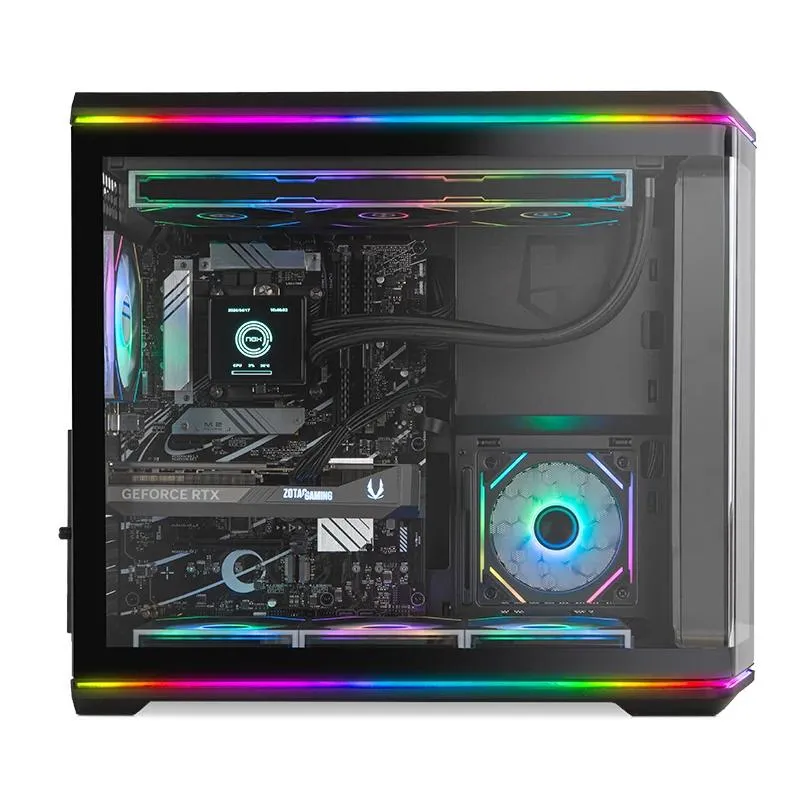 NOX Semitorre ATX Hummer Anvil Cristal Curv Negra - Imagem de Detalhe 1