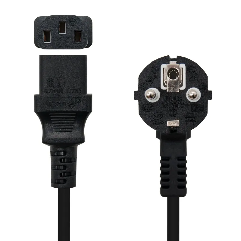 Nanocable Cable alim. CPU, CEE7/M-C13/H, negro, 5m - Imagem de Detalhe 4