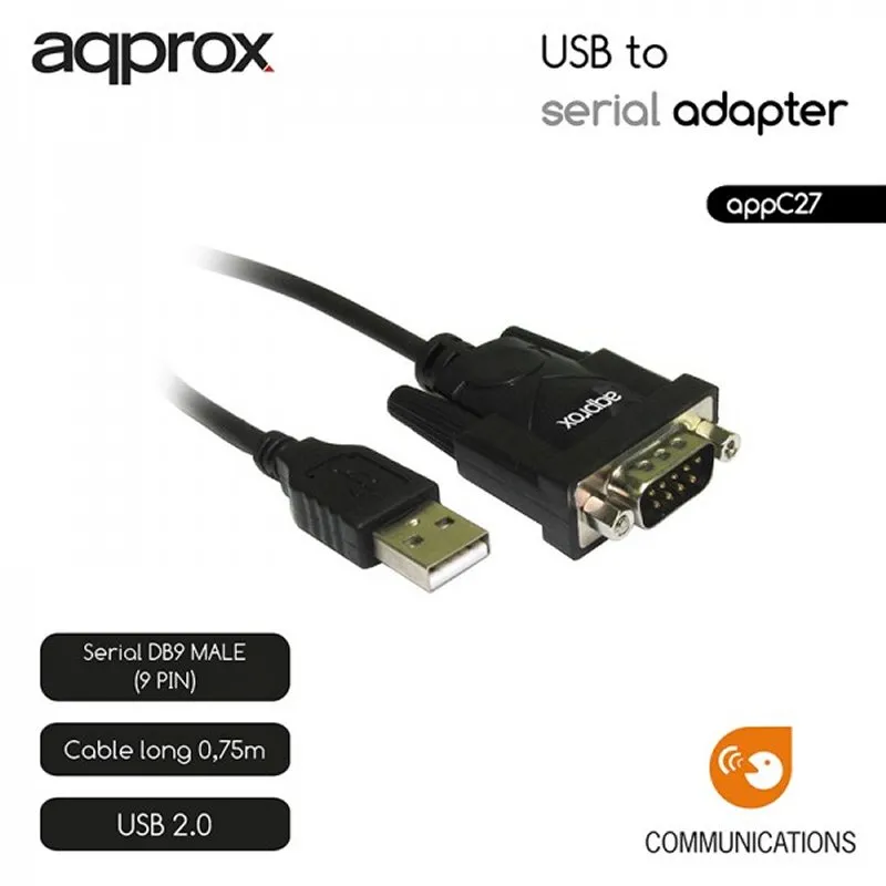 approx! APPC27 Adaptador USB A SÉRIE DB9M 0,75 M. - Imagem de Detalhe 9