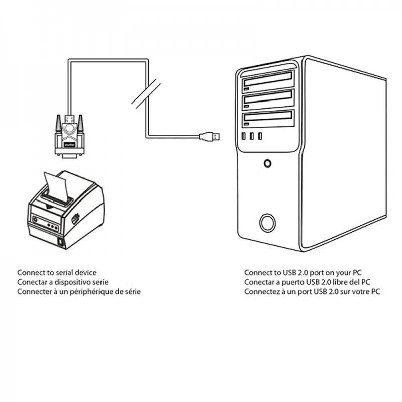approx! APPC27 Adaptador USB A SÉRIE DB9M 0,75 M. - Imagem de Detalhe 12