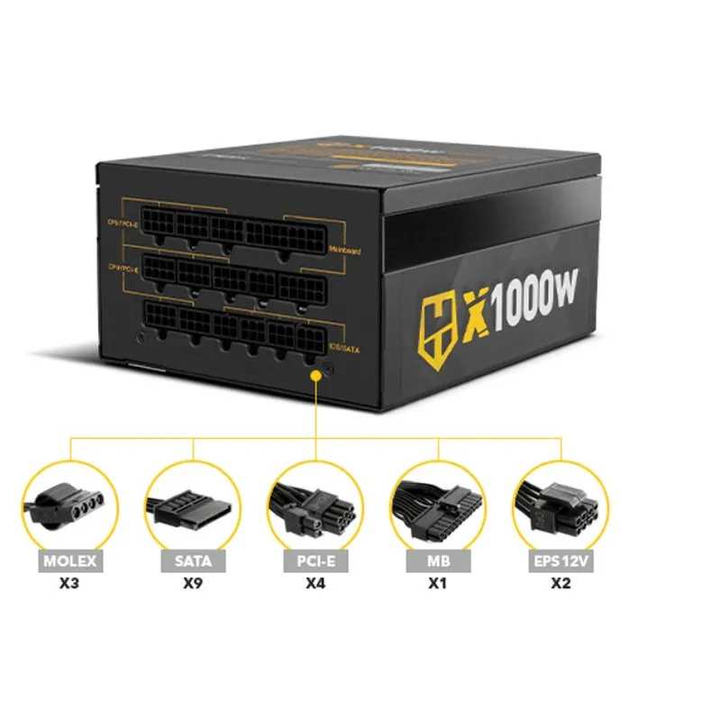 NOX HUMMER Fonte de alimentação X1000W Mod. 80+Gold - Imagem de Detalhe 11