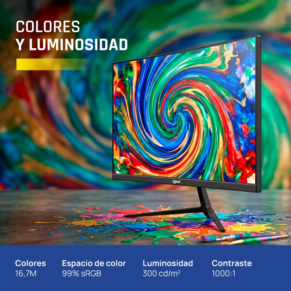 iggual Monitor 24" IPS 1ms FHD 120Hz VGA HDMI MM - Imagem de Detalhe 12