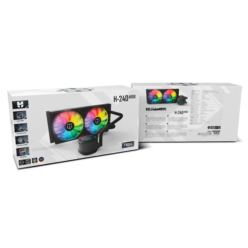 Nox Kit de refrigeração líquida Hummer H-240 ARGB - Imagem de Detalhe 27