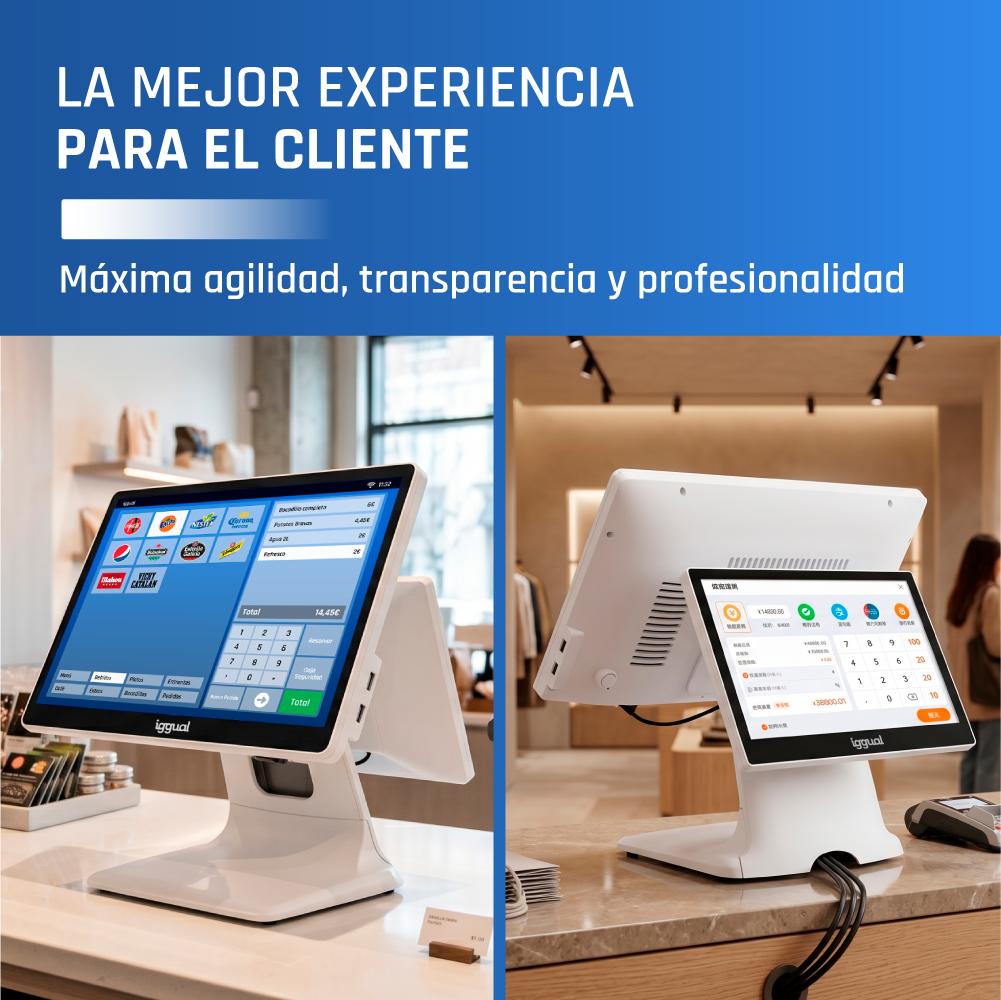 iggual TPV dual 15,6+11'6 i5 8350U 8+256G W11 Blan - Imagem de Detalhe 2