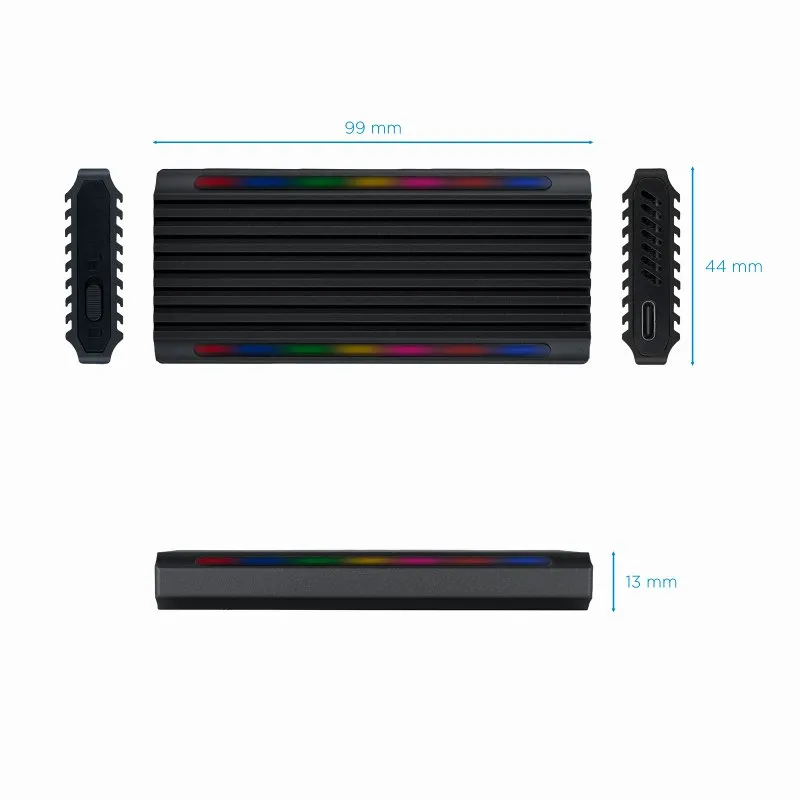 Tooq Caixa Externa SSD M.2 NGFF/NVMe USB-C Preto - Imagem de Detalhe 8