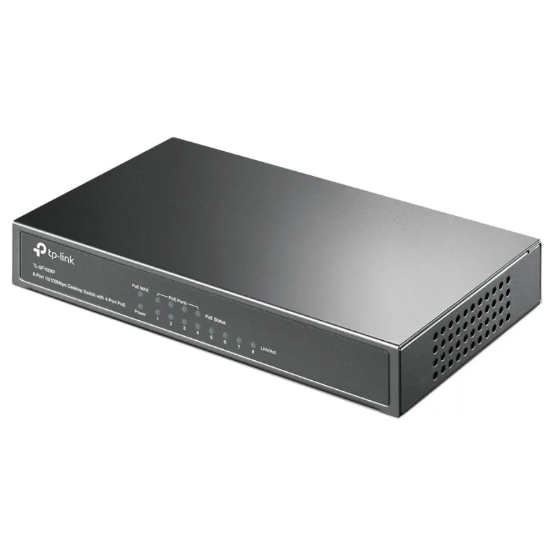 TP-LINK TL-SF1008P Switch 8x10/100Mbps 4xPoE Metal - Imagem de Detalhe 7