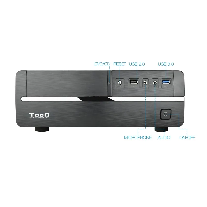 Tooq Caixa Micro ATX/ITX TQC-3005U3 500W USB3.0 - Imagem de Detalhe 8