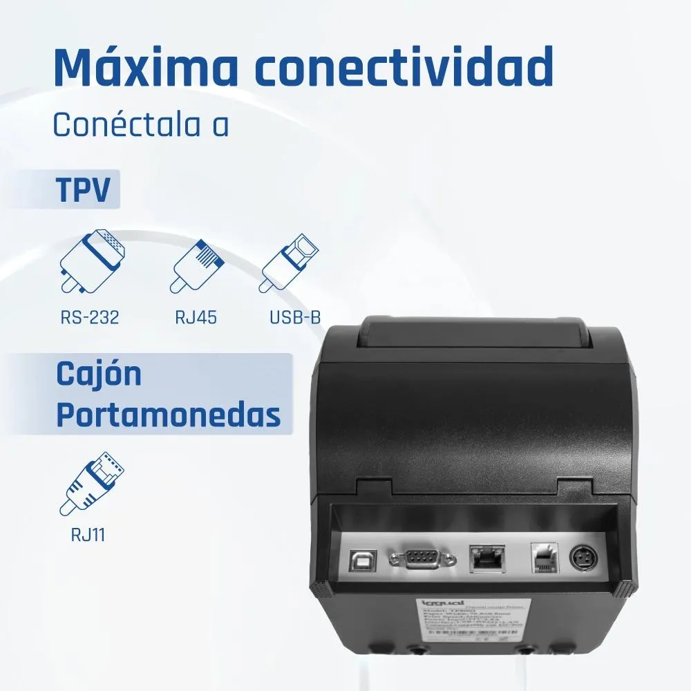 iggual Impressora Térmica TP8002 USB+RS232+Ethernet - Imagem de Detalhe 16
