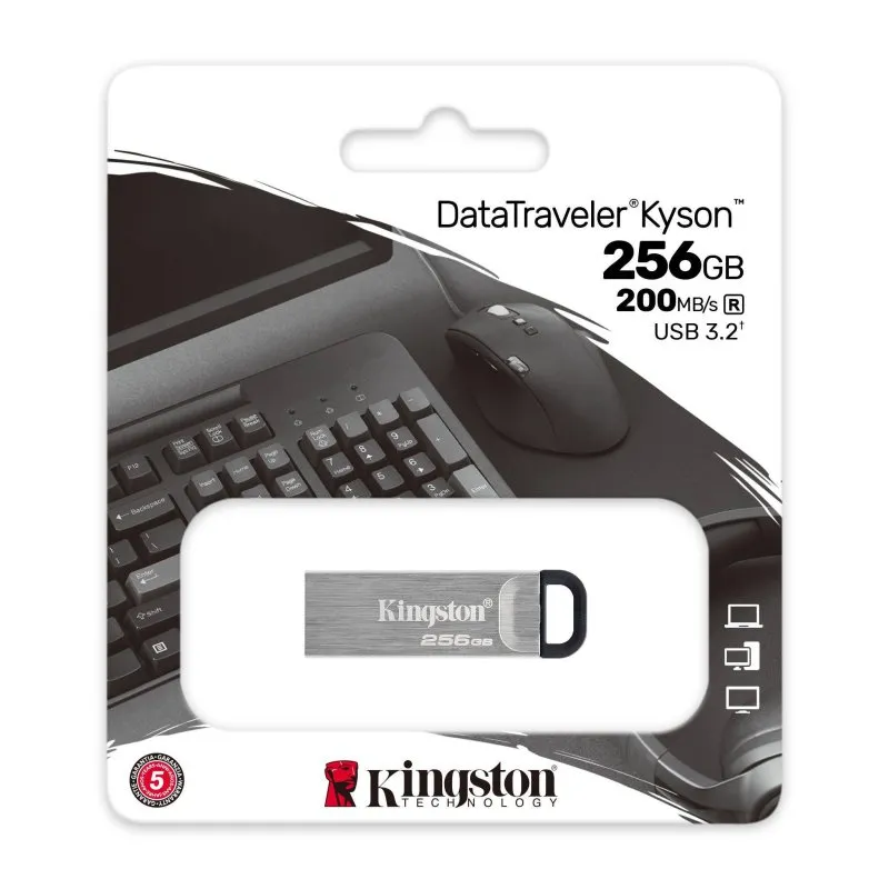 Kingston DataTraveler DTKN 256GB USB 3.2 Gen1 Plat - Imagem de Detalhe 6