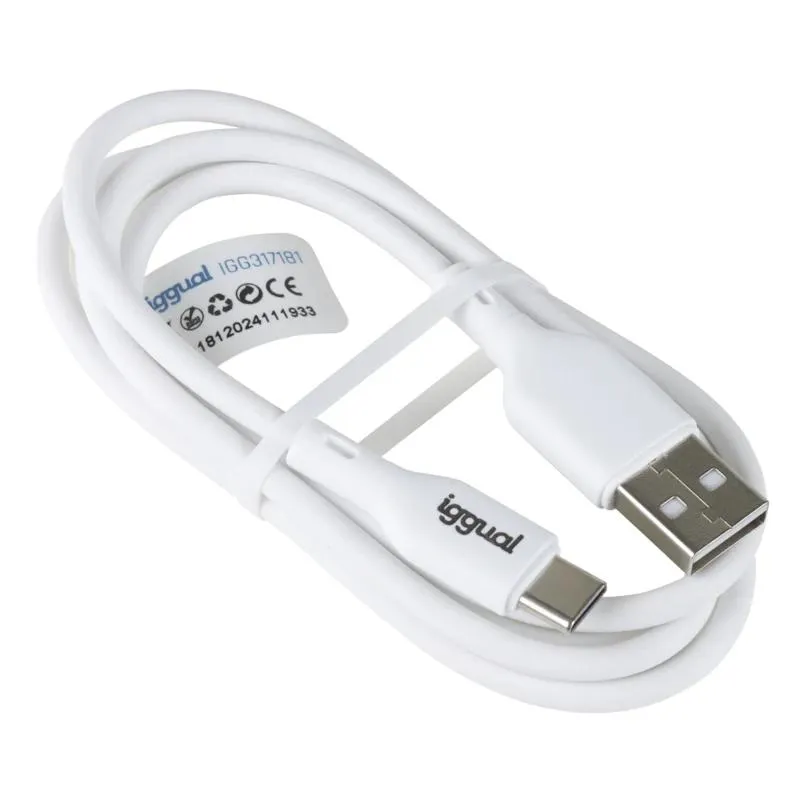 iggual Cabo USB-A/USB-C 100 cm branco Q3.0 3A - Imagem de Detalhe 13
