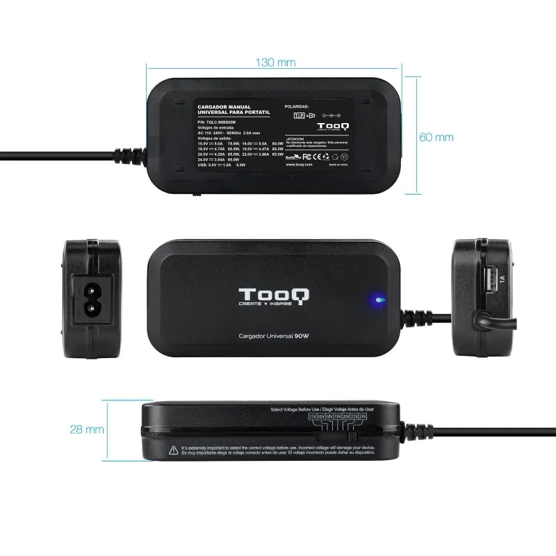 Tooq Carregador portátil 90W manual 12 conectores - Imagem de Detalhe 14