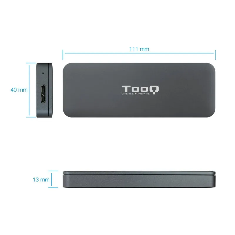 Tooq Caixa Externa para discos SSD M.2 NGFF USB - Imagem de Detalhe 14
