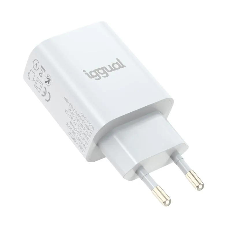 iggual Carregador 1xUSB carga rápida QC3.0 18W - Imagem de Detalhe 20