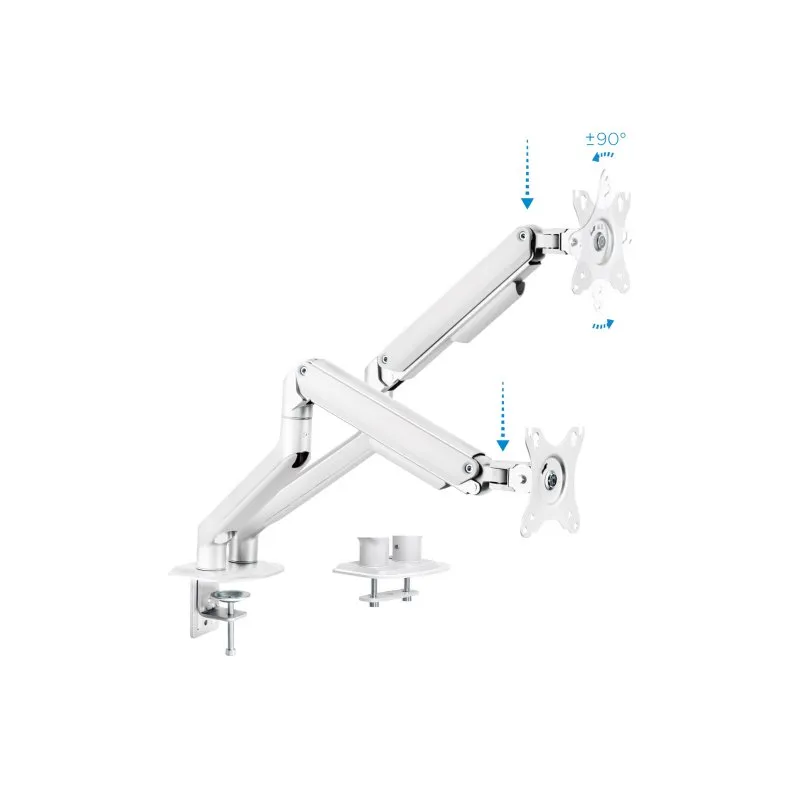 Tooq DB4132TNR-W Suporte de mesa 2 monitor/tv 17-32" B - Imagem de Detalhe 19