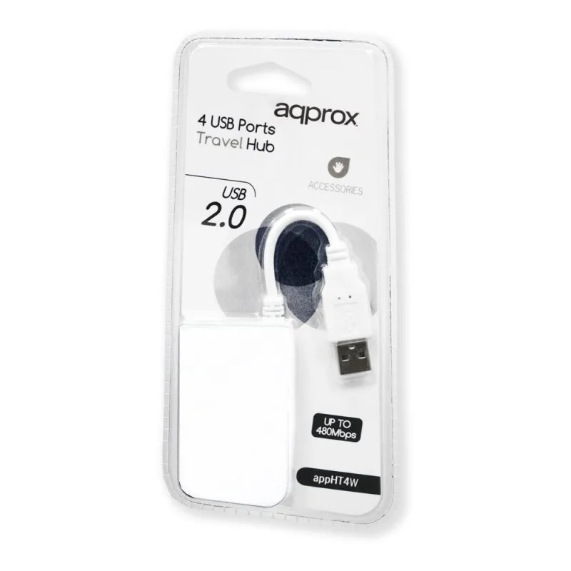 approx! APPHT4W Hub 4 Portas USB 2.0 Branco - Imagem de Detalhe 8