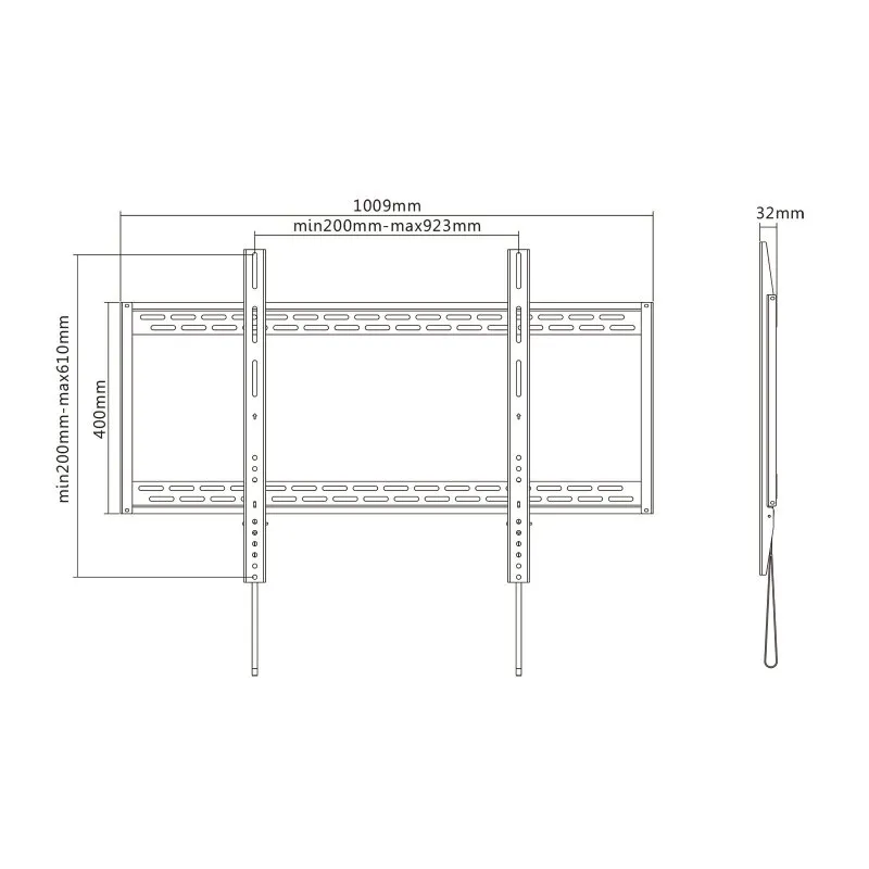 Tooq LP41130F-B Suporte de Parede fixo 60-100" 130Kg - Imagem de Detalhe 24
