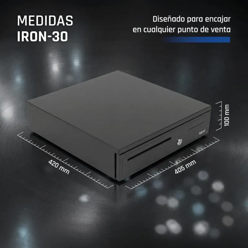 iggual Cajón Portamonedas IRON-35 42cm 5+6 preto - Imagem de Detalhe 60