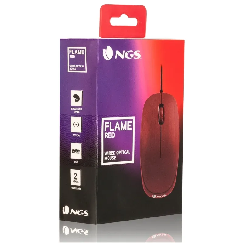 NGS Rato óptico Redflame 1000 Dpi Vermelho - Imagem de Detalhe 27