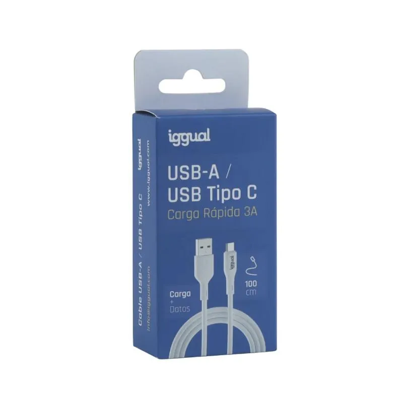 iggual Cabo USB-A/USB-C 100 cm branco Q3.0 3A - Imagem de Detalhe 29