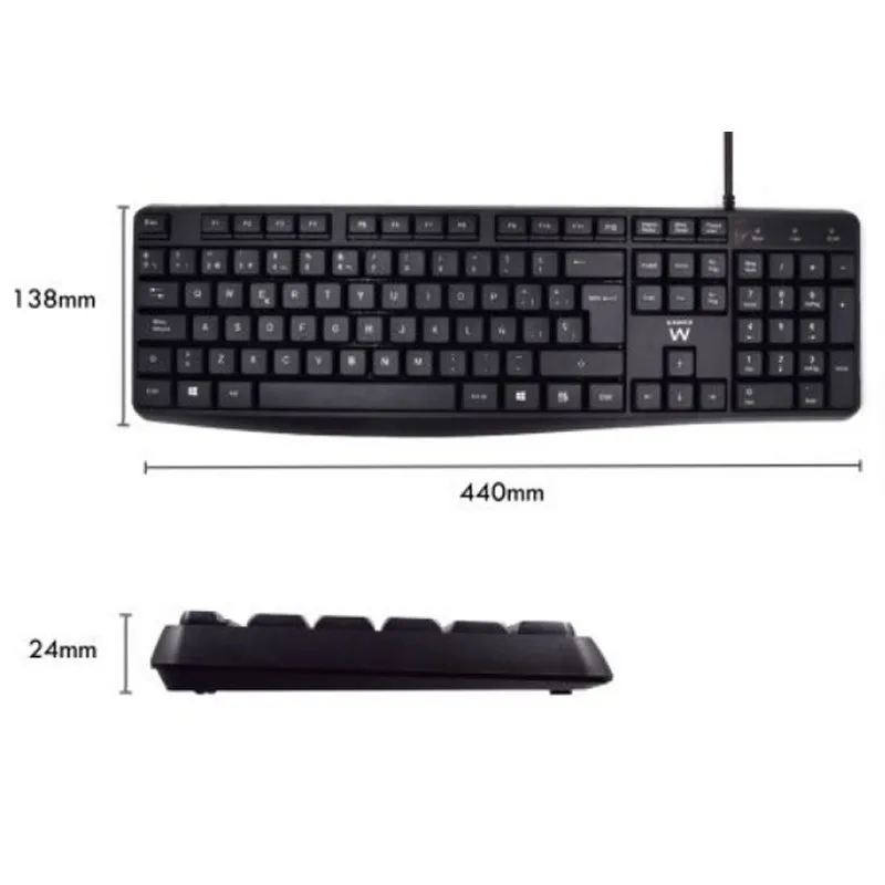 Ewent EW3006 kit teclado + rato de escritório silencioso - Imagem de Detalhe 35