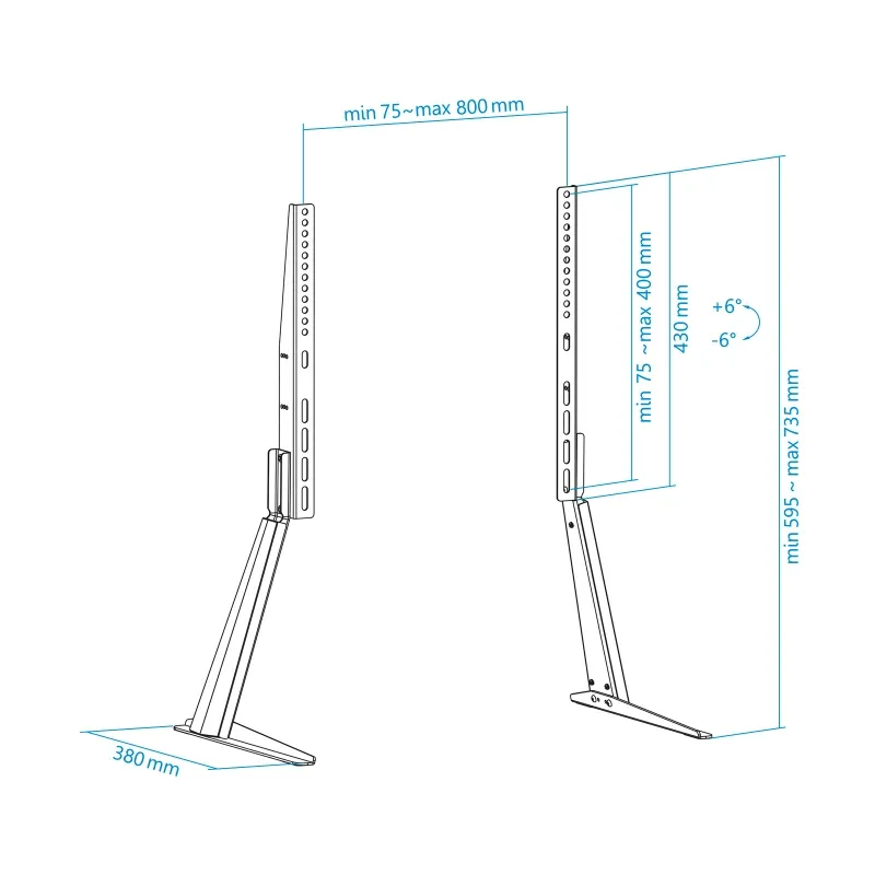 Tooq DB3270T-B Suporte de mesa 32-70" Preto - Imagem de Detalhe 26