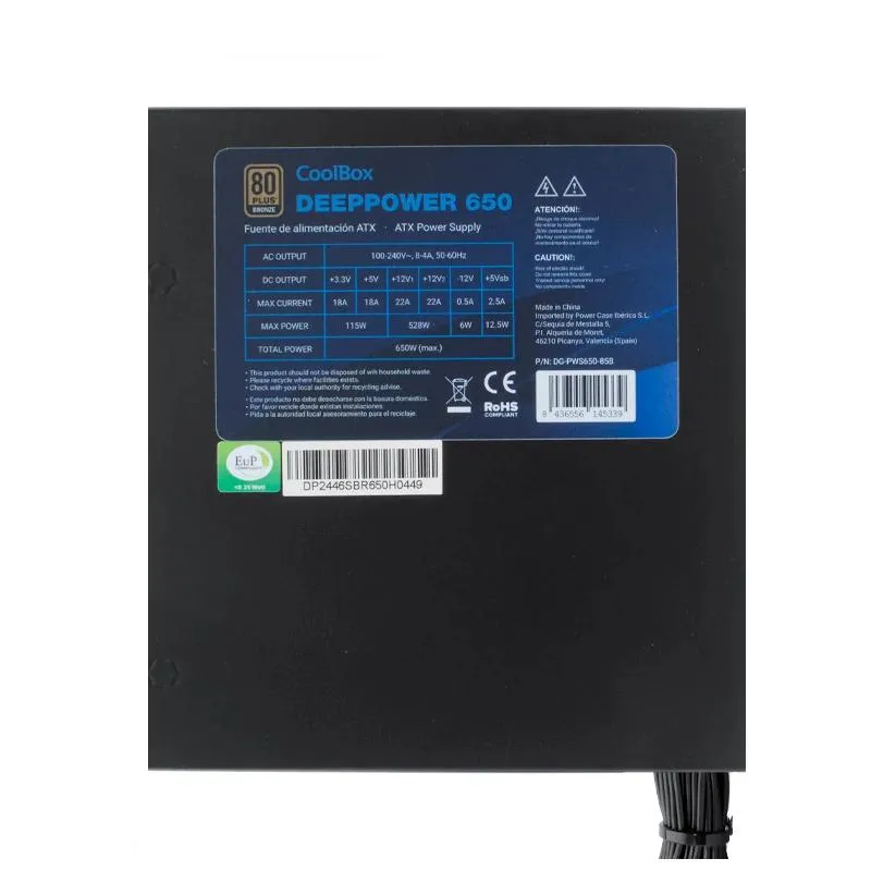Coolbox Fonte de alimentação 650w 80+ bronze - Imagem de Detalhe 20