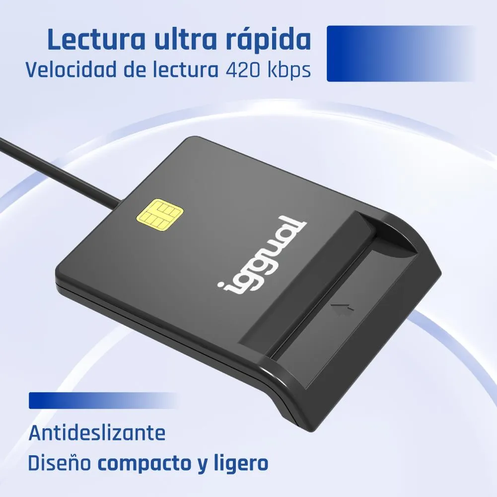 iggual Leitor DNI SIP cartões ID USB 2.0 preto - Imagem de Detalhe 47