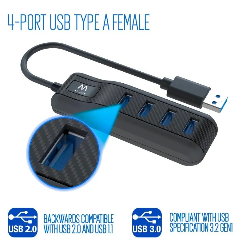 EWENT EW1138 Hub 4 Portas USB 3.1 Gen1 (USB 3.0) - Imagem de Detalhe 10