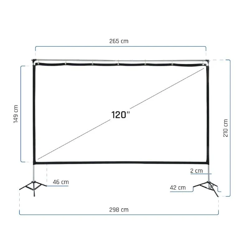 iggual Ecrã exterior portátil 120" 265x149 cm - Imagem de Detalhe 31