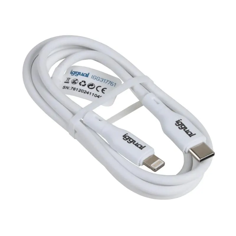 iggual cabo USB-C/Lightning 100 cm branco Q3.0 3A - Imagem de Detalhe 28