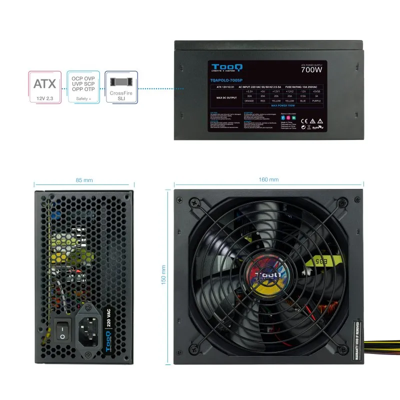 Tooq Fonte de Alimentação TQAPOLO-700SP 700W - Imagem de Detalhe 28