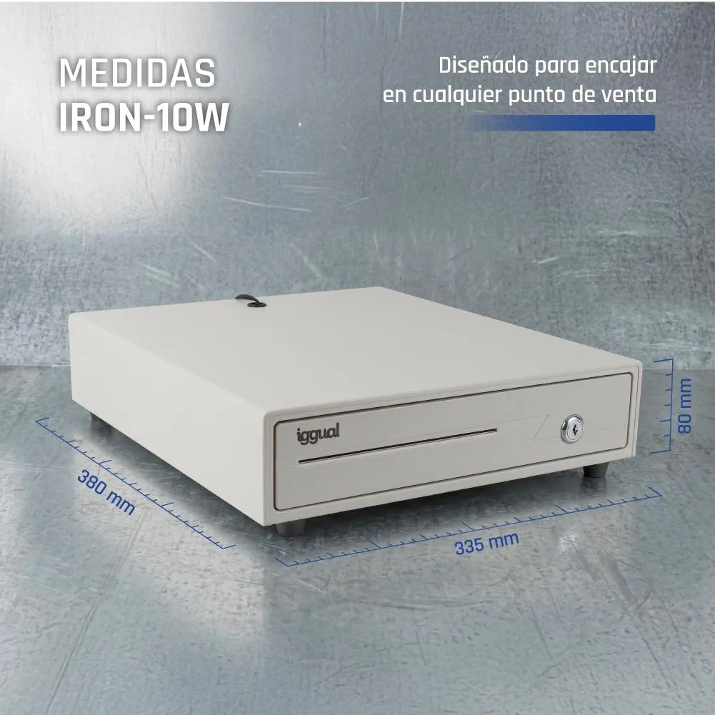 iggual Cajón portamonedas IRON-10W 38cm 4+6 branco - Imagem de Detalhe 74