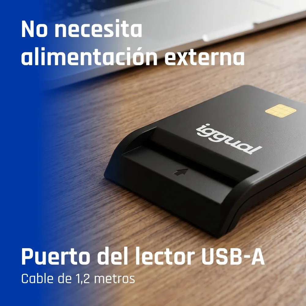 iggual Leitor DNI SIP cartões ID USB 2.0 preto - Imagem de Detalhe 55