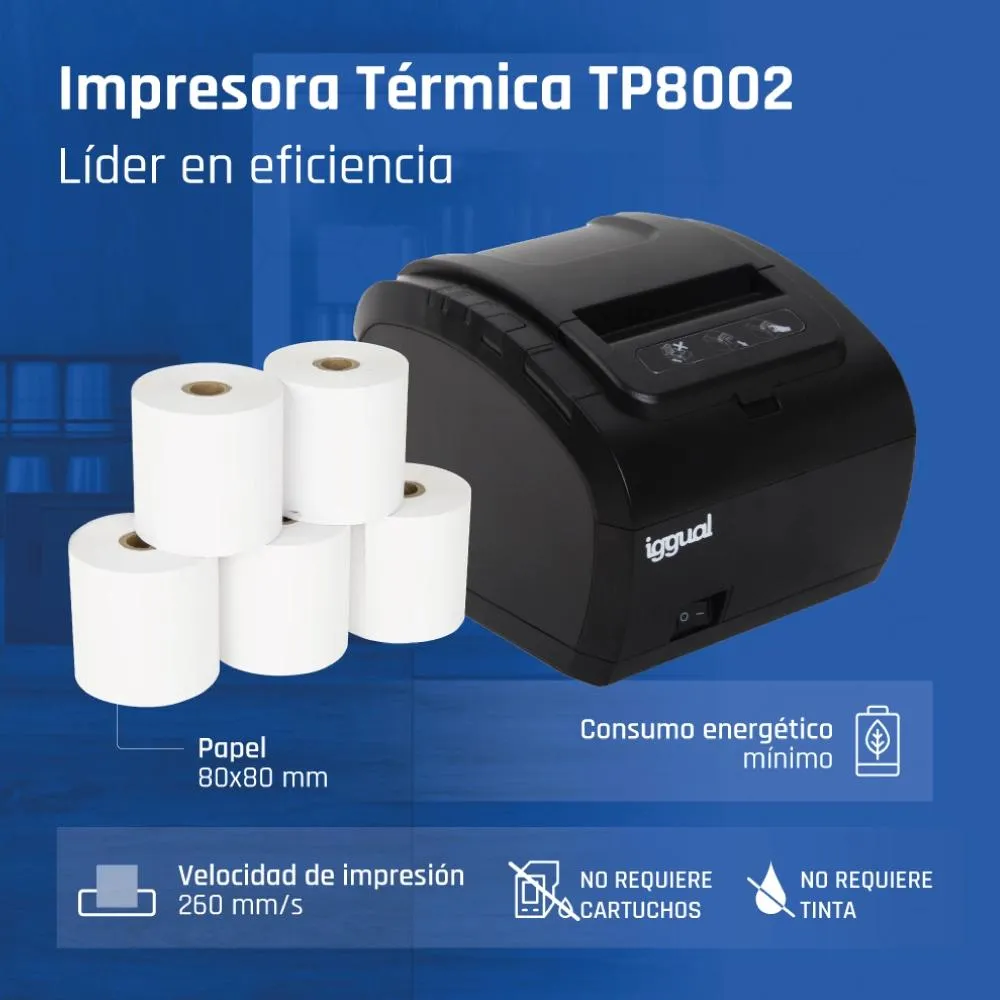 iggual Impressora Térmica TP8002 USB+RS232+Ethernet - Imagem de Detalhe 71