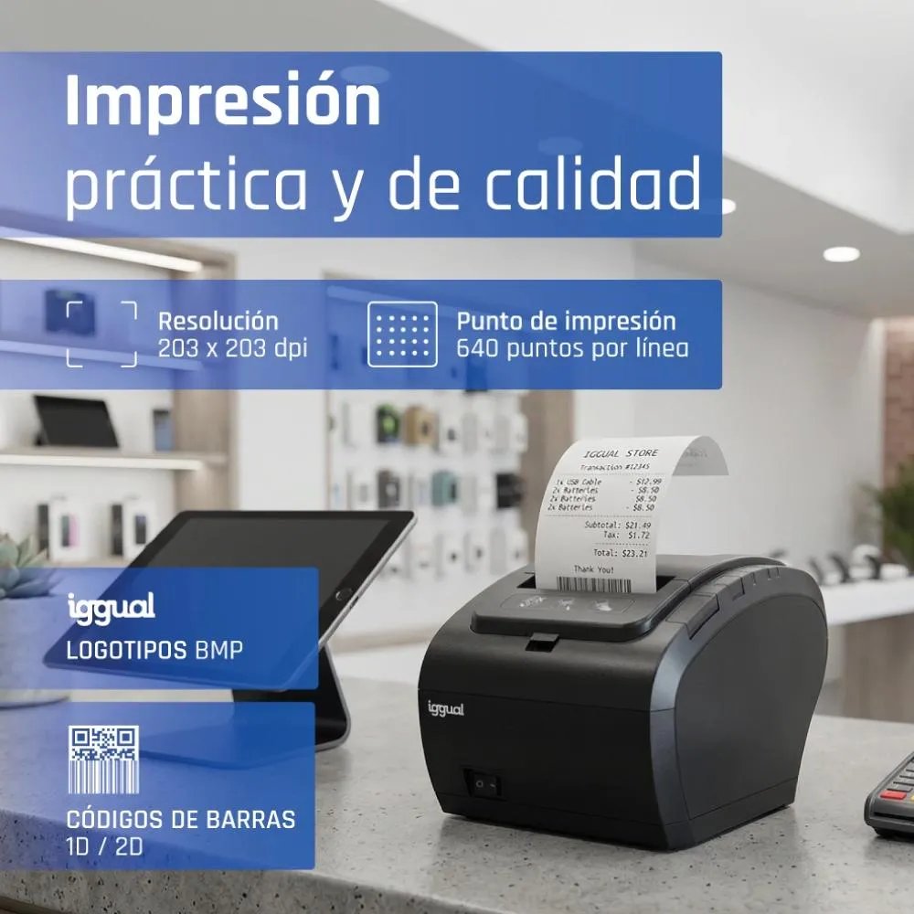 iggual Impressora Térmica TP8002 USB+RS232+Ethernet - Imagem de Detalhe 73