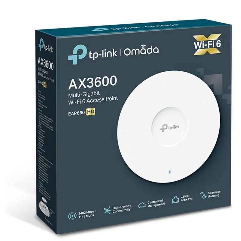 TP-Link EAP660HD AP WiFi6 AX3600 Teto Dual 1x2.5G - Imagem de Detalhe 33