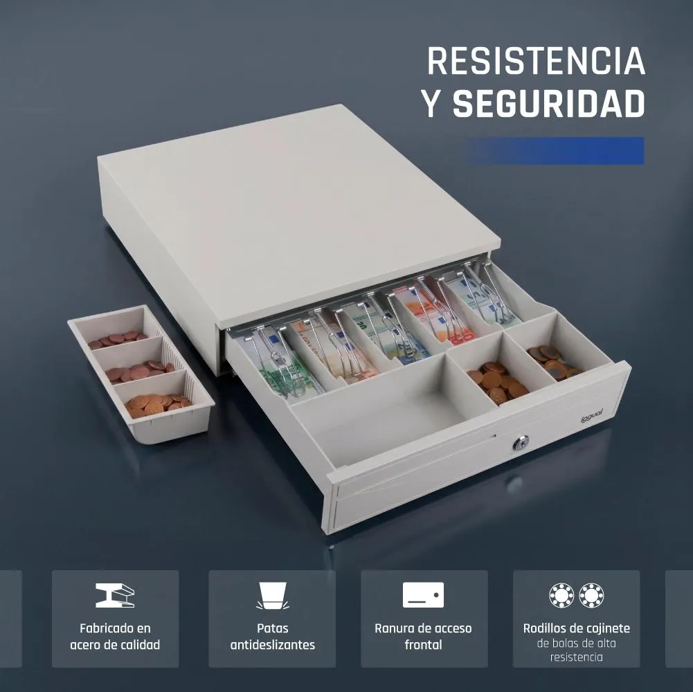 iggual Cajón portamonedas IRON-30W 42cm 5+5 branco - Imagem de Detalhe 87