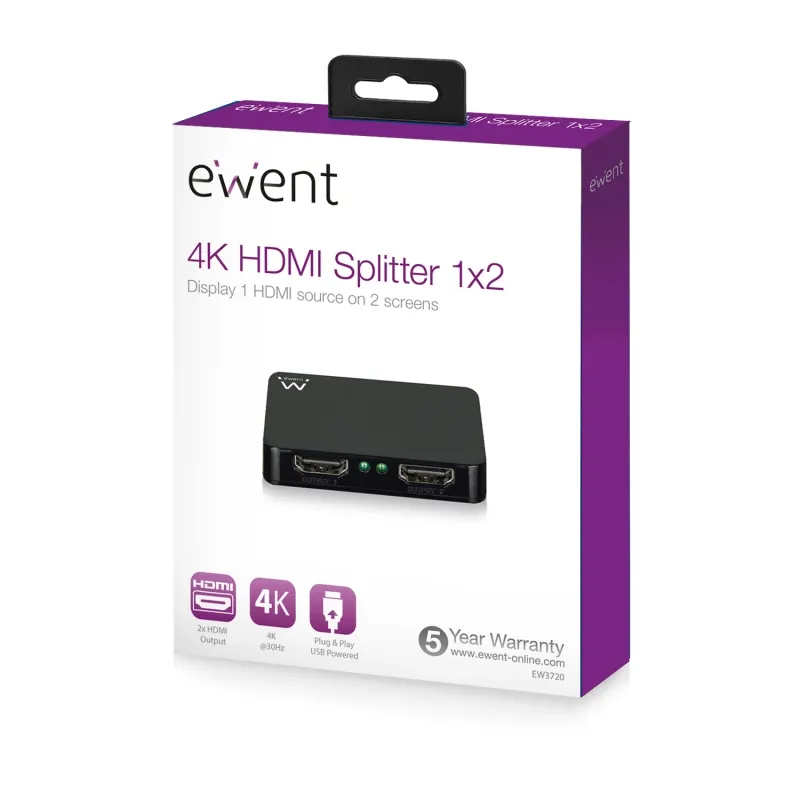 Ewent Divisor 4K HDMI 1x2 Alta Velocidade - Imagem de Detalhe 42