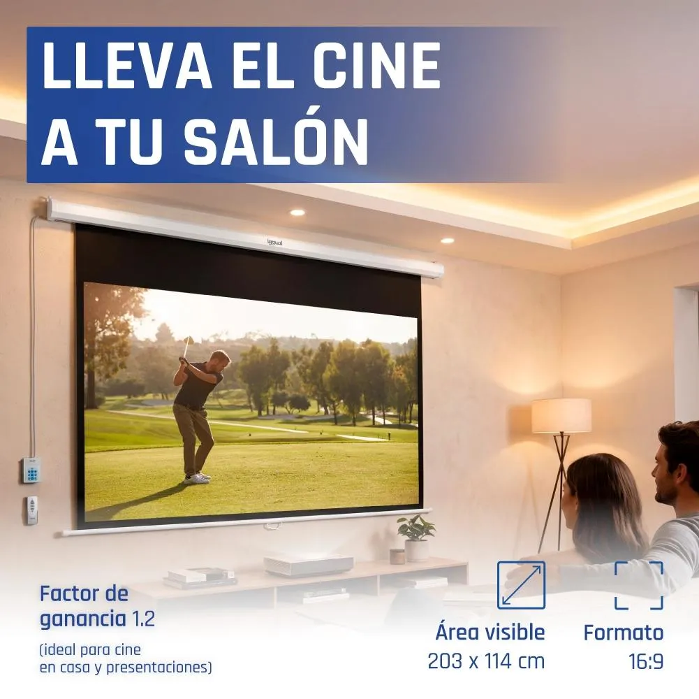 iggual Ecrã elétrico 16:9 92" 203x114 cm - Imagem de Detalhe 92