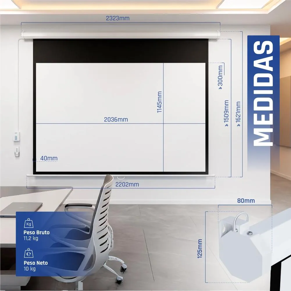 iggual Ecrã elétrico 16:9 92" 203x114 cm - Imagem de Detalhe 93