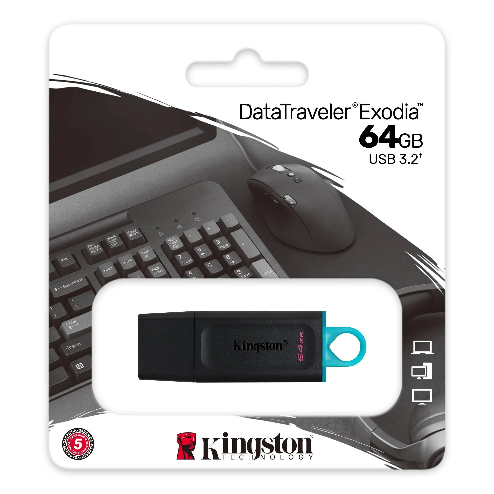 Kingston DataTraveler DTX 64GB USB 3.2 Gen1 Preto - Imagem de Detalhe 27