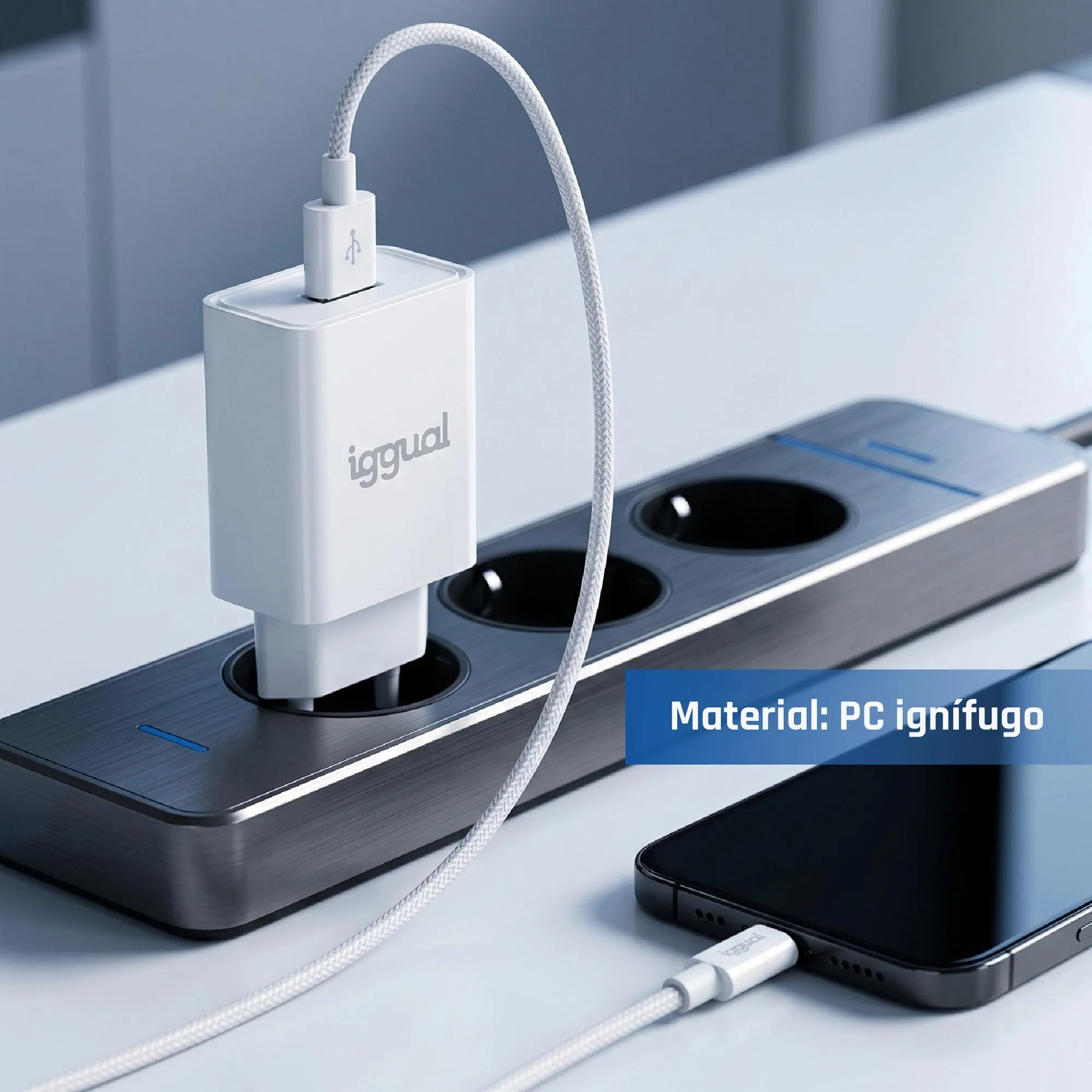 iggual Carregador de parede 1xUSB 5V/2A (10W) - Imagem de Detalhe 67