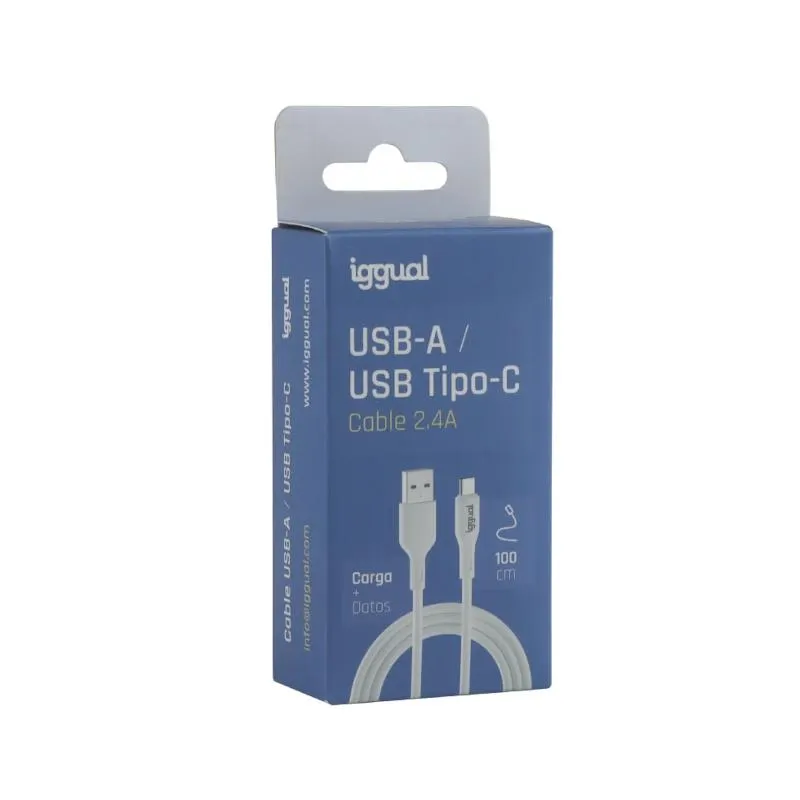 iggual cabo USB-A/USB-C 100 cm branco - Imagem de Detalhe 41