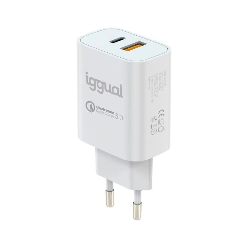 iggual Carregador duplo USB QC3.0 + tipo C PD 20W - Imagem de Detalhe 69