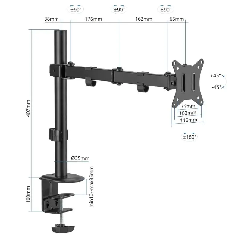 iggual SPM01 Suporte pinça 1 monitor 17"-32" - Imagem de Detalhe 40