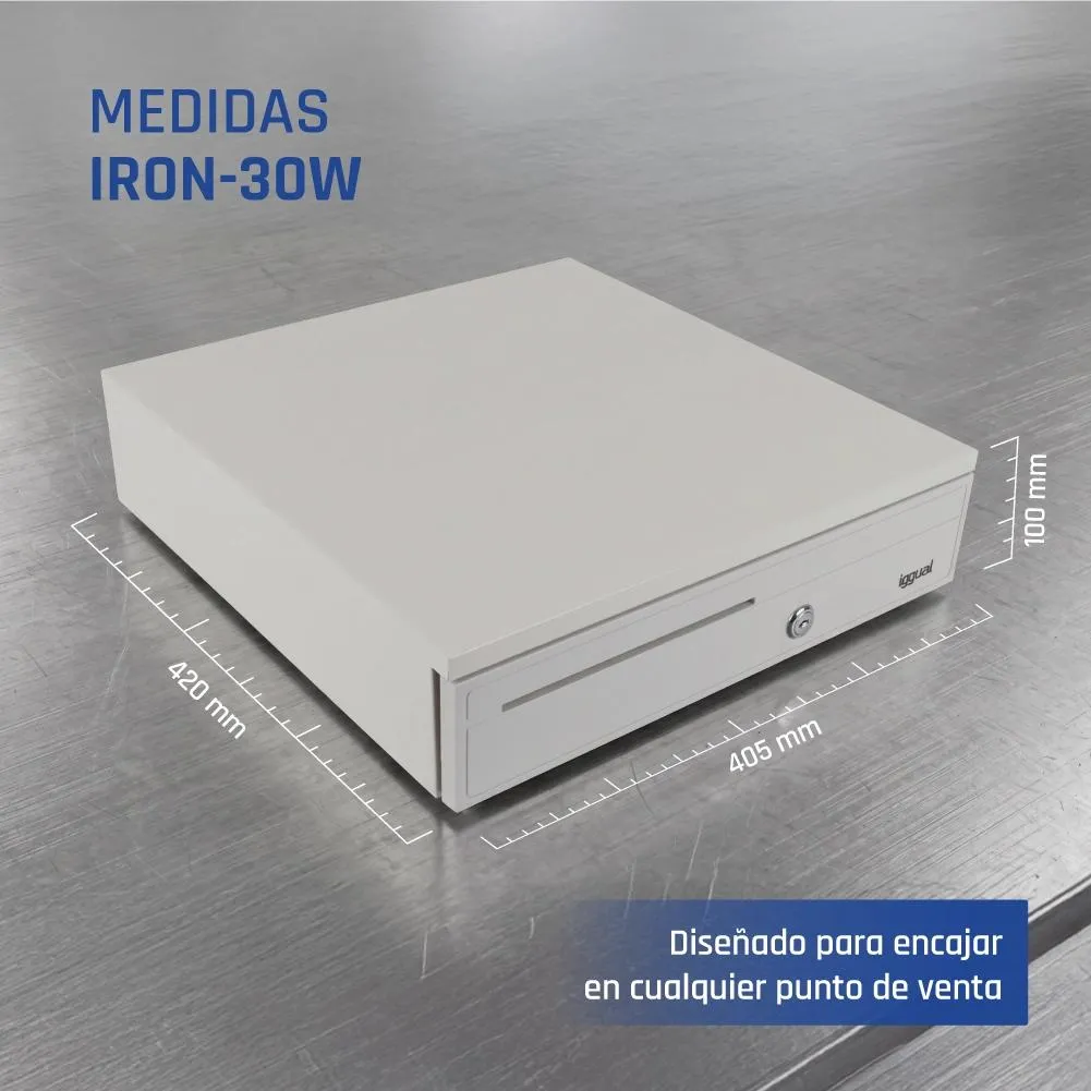 iggual Cajón portamonedas IRON-30W 42cm 5+5 branco - Imagem de Detalhe 104