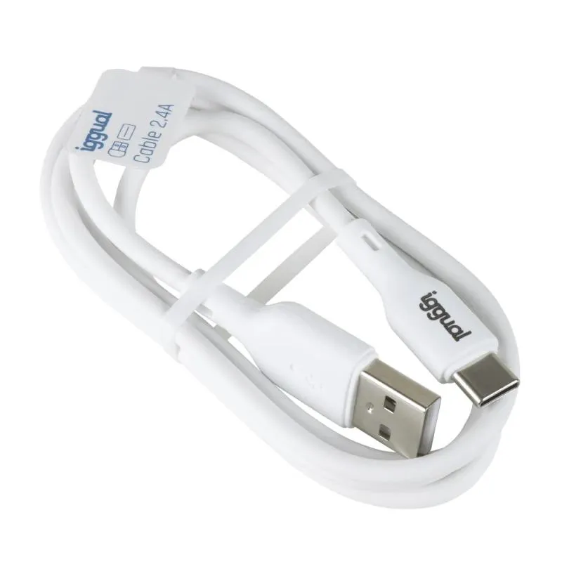 iggual cabo USB-A/USB-C 100 cm branco - Imagem de Detalhe 43