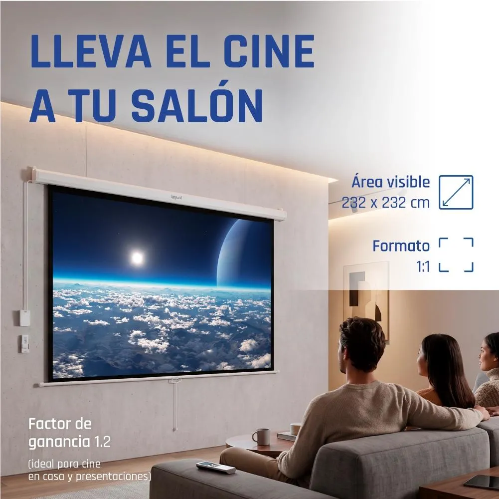 iggual Ecrã elétrico 4:3 134" 240x240 cm - Imagem de Detalhe 106